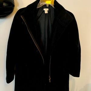 j crew factory city coat in black size 00 petite